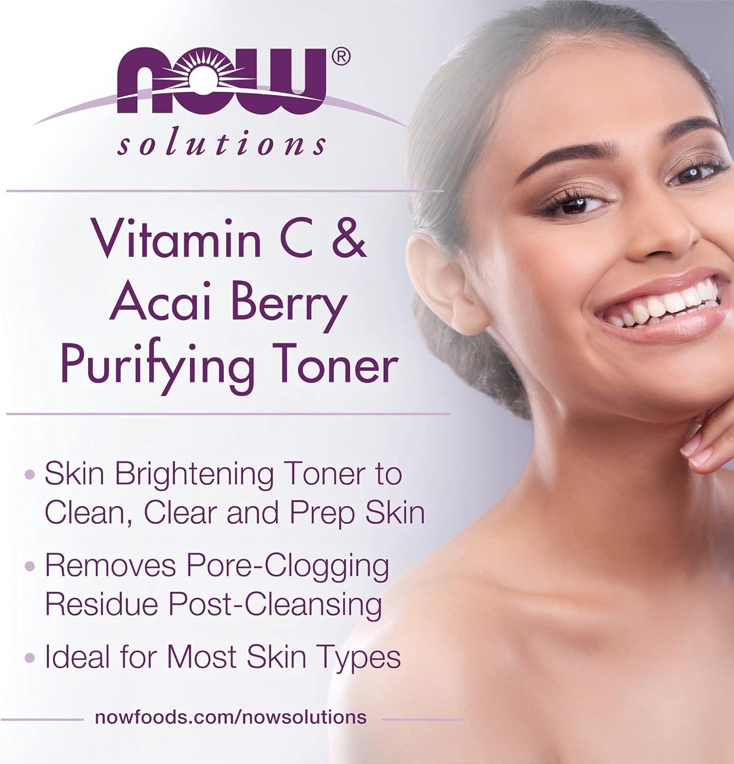 imageNOW Solutions Vitamin C and Acai Berry Purifying Toner Brightening System Removes PoreClogging Residue 8 Fl Oz Pack of 1Berry