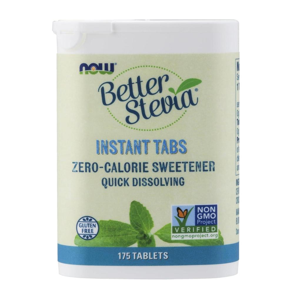 imageNOW Foods Better Stevia Instant Tabs ZeroCalorie Sweetener Certified NonGMO GlutenFree 175 Tablets175 Count Pack of 1
