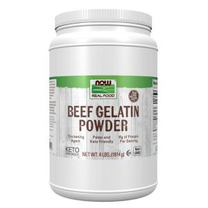 NOW Foods, Beef Gelatin Powder, Natural Thickening Agent, Source of Protein, 4-Pound(64 Ounce (Pack of 1))