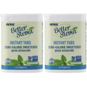 NOW Foods, Better Stevia Instant Tabs, Zero-Calorie Sweetener, Certified Non-GMO, Gluten-Free, 175 Tablets(175 Count (Pack of 2))