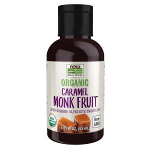 NOW Foods, Organic Liquid Monk Fruit, Zero-Calorie Sweetener, Caramel, 1.8-Ounce(Caramel)