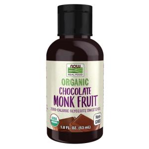 NOW Foods, Organic Liquid Monk Fruit, Zero-Calorie Sweetener, Caramel, 1.8-Ounce(Chocolate)
