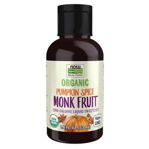 NOW Foods, Organic Liquid Monk Fruit, Zero-Calorie Sweetener, Caramel, 1.8-Ounce(Pumpkin Spice)
