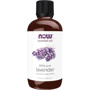 NOW Essential Oils, Lavender Oil, Soothing Aromatherapy Scent, Steam Distilled, 100% Pure, Vegan, Child Resistant Cap, 4-Ounce(4 Fl Oz (Pack of 1))