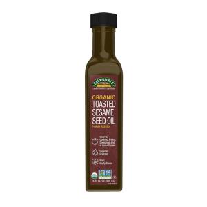 Ellyndale Toasted and Organic Sesame Seed Oil, 8.45 fl. oz. Glass Bottle, Non-GMO Project Verified