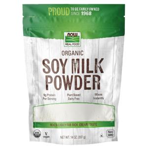 NOW Foods, Organic Soy Milk Powder, Instant Mix Dairy Alternative, Non-GMO, 14-Ounce