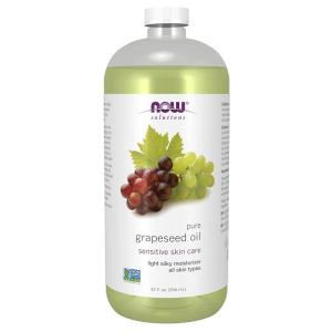 NOW Solutions, Grapeseed Oil, Skin Care for Sensitive Skin, Light Silky Moisturizer for All Skin Types, 32-Ounce