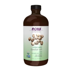NOW Solutions, Organic Castor Oil, 100% Pure Versatile Skin Care, Multi-Purpose Skin Softener, 16-Ounce