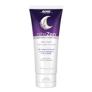 NOW Solutions, niteZen™, Magnesium body cream, with Melatonin and Lavender, 4 oz (113 g)