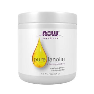 NOW Solutions, Pure Lanolin, Wind and Harsh Environment Skin Protectant, Thick Jelly, For Rough Dry Skin, 7-Ounce(7 Fl Oz (Pack of 1))
