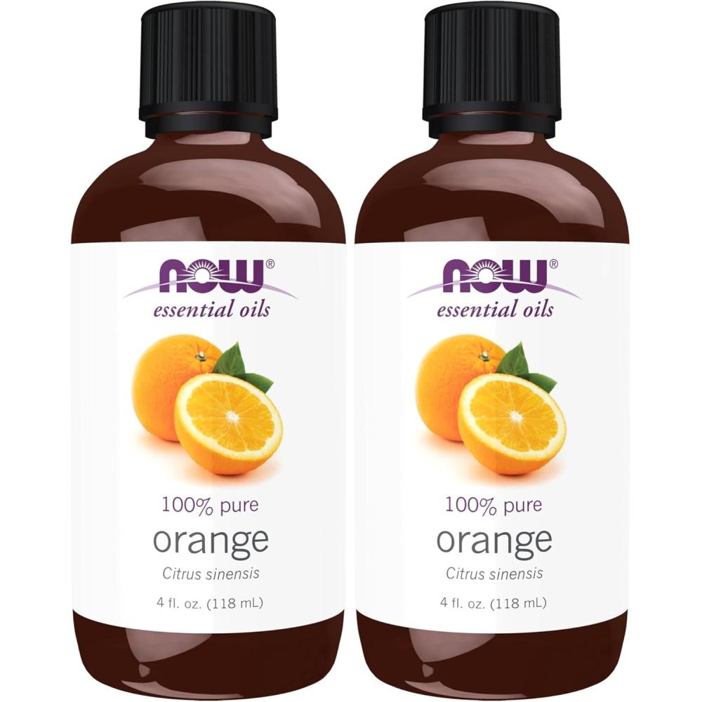 imageNOW Essential Oils Orange Oil Uplifting Aromatherapy Scent Cold Pressed 100 Pure Vegan Child Resistant Cap 1Ounce4 Fl Oz Pack of 2