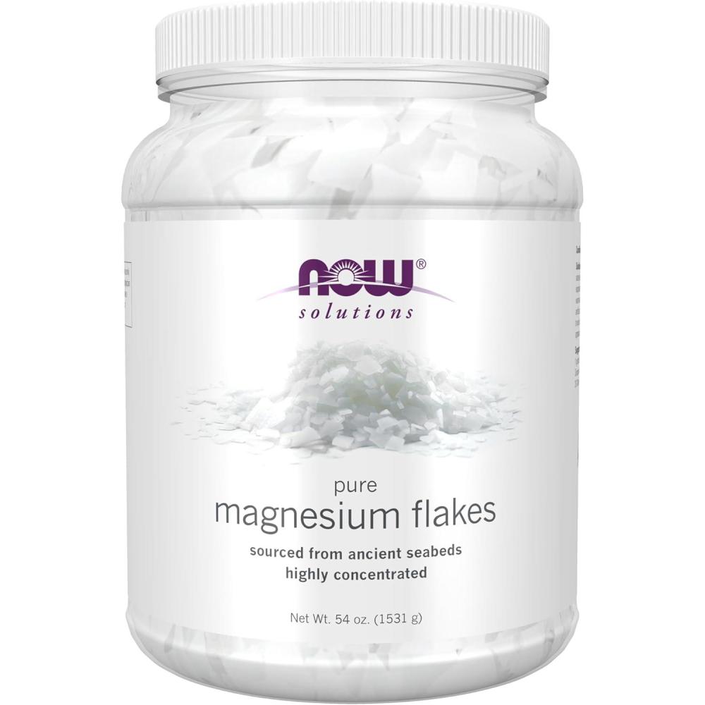 imageNOW Foods Solutions Magnesium Flakes 100 Pure from the Ancient Zechstein Seabed Highly Concentrated 54Ounce