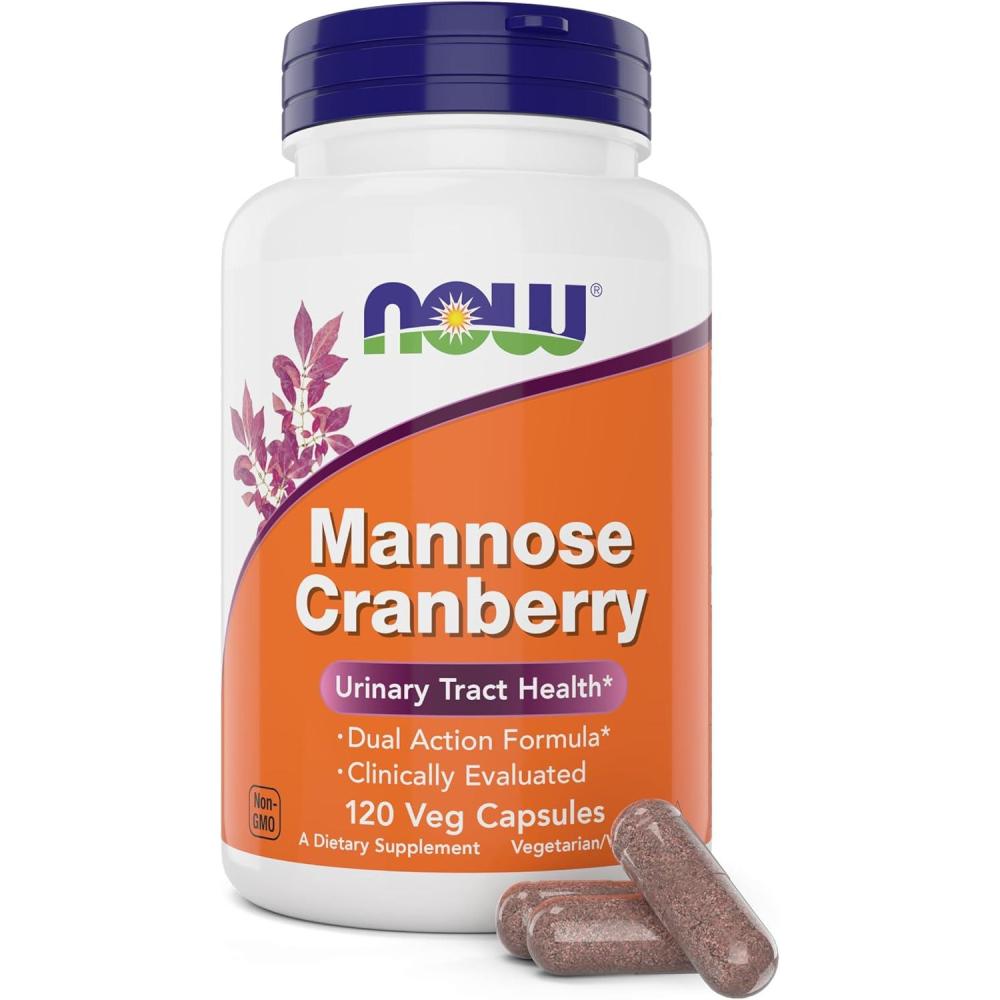 imageNOW Foods Supplements Mannose Cranberry Dual Action Formula Clinically Evaluated Urinary Tract Health 90 Veg Capsules120 Count Pack of 1