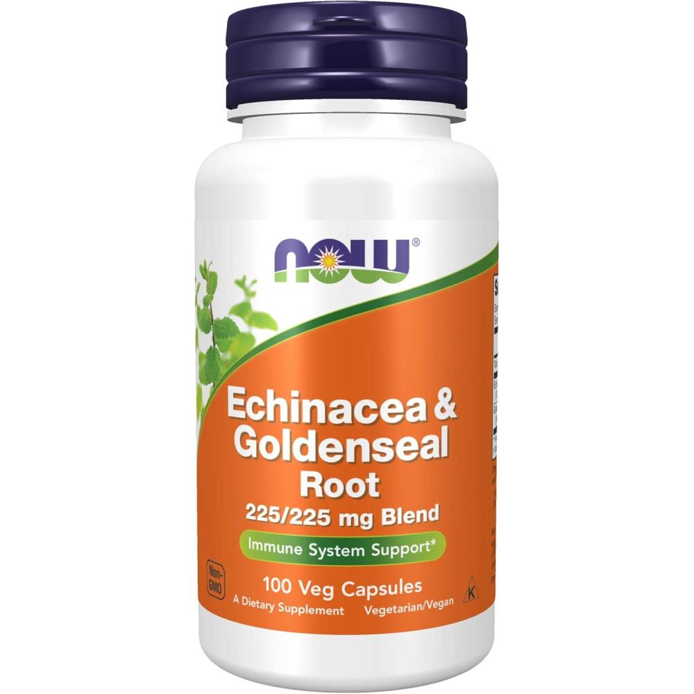 imageNOW Supplements Echinacea amp Goldenseal Root 225225 mg Blend Immune System Support 100 Veg Capsules