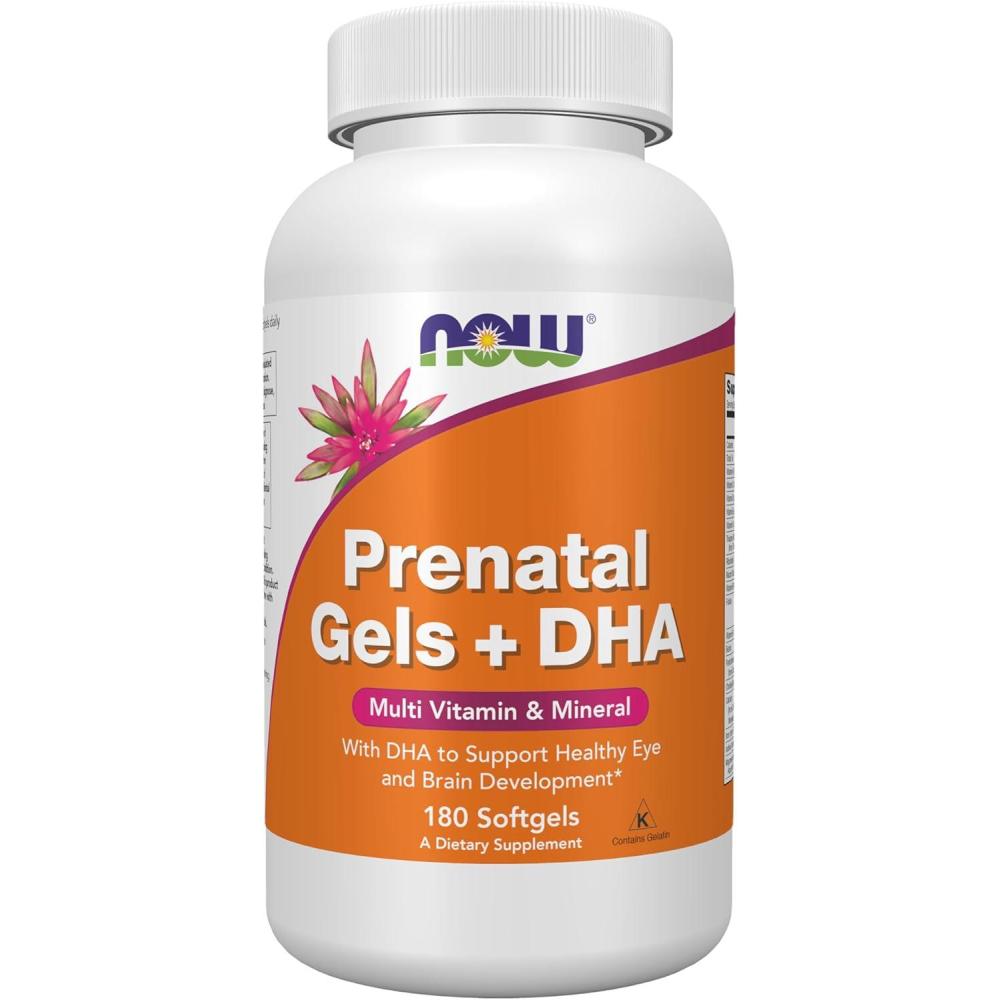 imageNOW Supplements Prenatal Gels  DHA with 250 mg DHA per serving plus Borage Oil GLA 180 Softgels180 Count Pack of 1