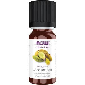 NOW Essential Oils, Cardamom Oil, Spicy and Warm Aromatherapy Scent, 100% Pure, Steam Distilled Child Resistant Cap, 10 mL