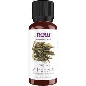 NOW Essential Oils, Citronella Oil, Freshening Aromatherapy Scent, Steam Distilled, 100% Pure, Vegan, Child Resistant Cap, 1-Ounce(1 Ounce)