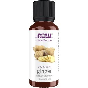 NOW Essential Oils, Ginger Oil, Spicy Aromatherapy Scent, Steam Distilled, 100% Pure, Vegan, Child Resistant Cap, 1-Ounce