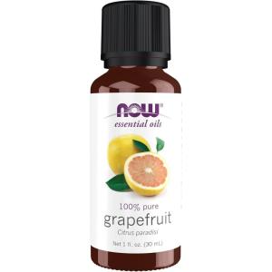 NOW Essential Oils, Grapefruit Oil, Sweet Citrus Aromatherapy Scent, Cold Pressed, 100% Pure, Vegan, Child Resistant Cap, 1-Ounce(1 Fl Oz (Pack of 1))
