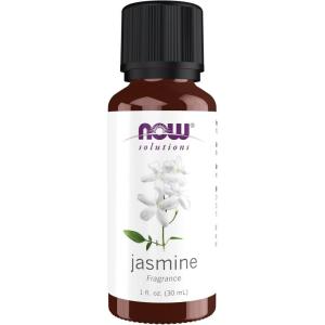 NOW Essential Oils, Jasmine Fragrance, Romantic Aromatherapy Scent, Steam Distilled, 100% Pure, Vegan, Child Resistant Cap, 1-Ounce