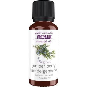 NOW Essential Oils, Juniper Berry Oil, Restoring Aromatherapy Scent, Steam Distilled, 100% Pure, Vegan, Child Resistant Cap, 1-Ounce