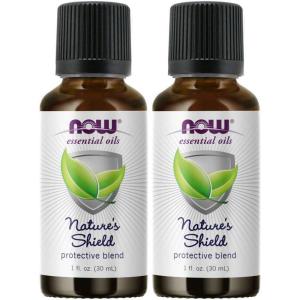 NOW Essential Oils, Nature’s Shield, Energizing Aromatherapy Scent, Blend of Pure Essential Oils, Vegan, Child Resistant Cap, 1-Ounce(2)