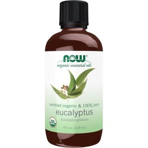 NOW Essential Oils, Organic Eucalyptus Globulus Oil, Clarifying Aromatherapy Scent, Steam Distilled, 100% Pure, Vegan, Child Resistant Cap, 1-Ounce(4 Fl Oz (Pack of 1))