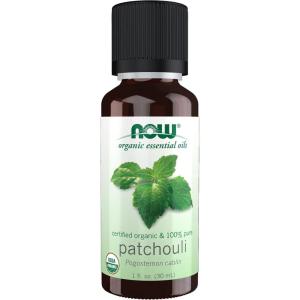 NOW Essential Oils, Organic Patchouli Oil, Earthy Aromatherapy Scent, Steam Distilled, 100% Pure, Vegan, Child Resistant Cap, 1-Ounce