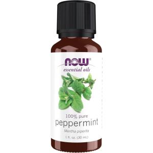 NOW Essential Oils, Peppermint Oil, Invigorating Aromatherapy Scent, Steam Distilled, 100% Pure, Vegan, Child Resistant Cap, 1-Ounce(1 Fl Oz (Pack of 1))