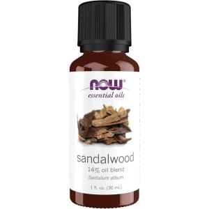 NOW Essential Oils, Sandalwood Oil, 14% Blend of Pure Sandalwood Oil in Pure Jojoba Oil, Grounding Essential Aromatherapy, Child Resistant Cap, 1-Ounce