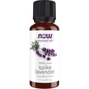 NOW Essential Oils, Spike Lavender, Floral Aromatherapy Scent, Steam Distilled, 100% Pure, Vegan, Child Resistant Cap, 1-Ounce