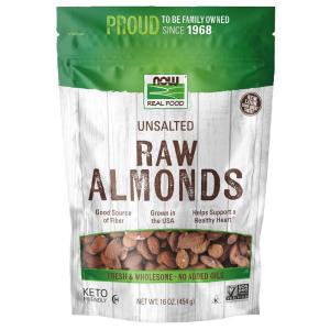 NOW Foods, Almonds, Raw and Unsalted, Source of Protein, Grown in the USA, 16-Ounce (Packaging May Vary)(1 Pound (Pack of 1))