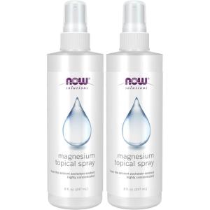 NOW Foods Solutions, Magnesium Topical Spray, from the Ancient Zechstein Seabed, Highly Concentrated, 8 Fl Oz (Pack of 1)(8 Fl Oz (Pack of 2))