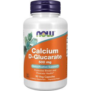 NOW Foods Supplements, Calcium D-Glucarate 500 mg, Detoxification Support*, 90 Veg Capsules(90 Count (Pack of 1))