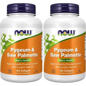 NOW Foods Supplements, Pygeum & Saw Palmetto with Pumpkin Seed Oil, Men’s Health*, 120 Count(Pack of 1)(120 Count (Pack of 2))