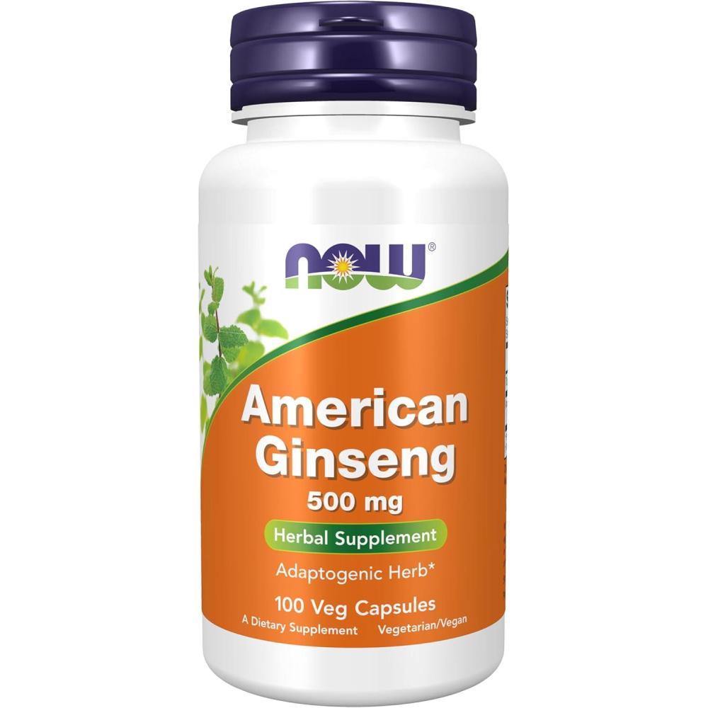 imageNOW Foods Supplements American Ginseng Panax quinquefolius 500 mg Herbal Supplement 100 Veg Capsules1