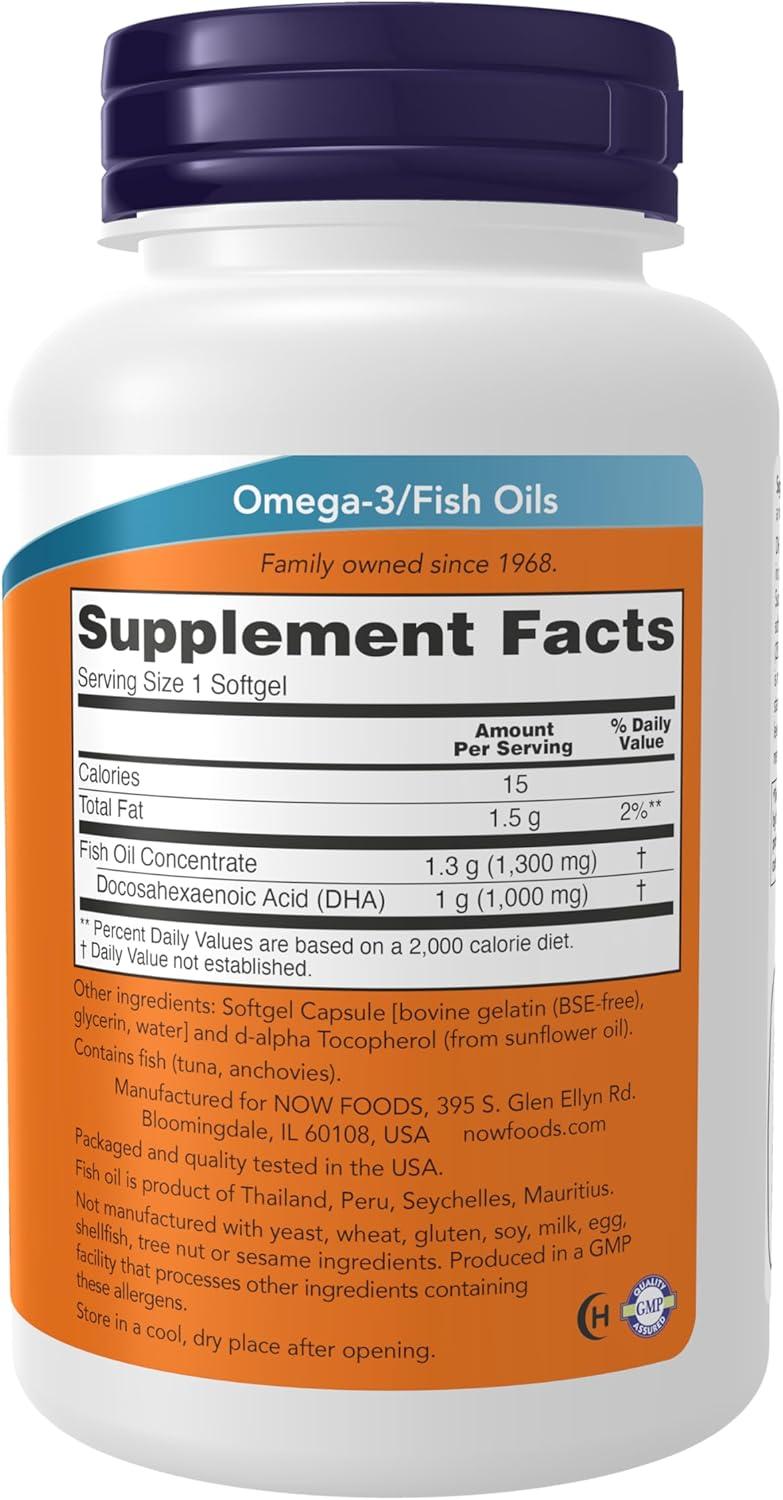 imageNOW Foods Supplements DHA 1000 Brain Support Extra Strength 1000 mg DHA 90 Softgels90 Count Pack of 2