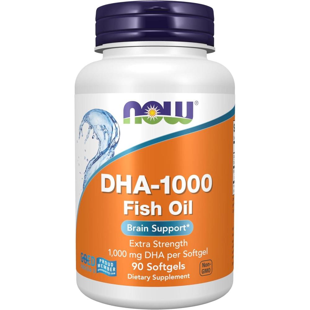 imageNOW Foods Supplements DHA 1000 Brain Support Extra Strength 1000 mg DHA 90 Softgels90 Count Pack of 1