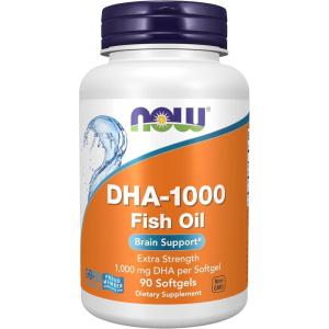 NOW Foods Supplements, DHA 1,000 Brain Support, Extra Strength, 1,000 mg DHA, 90 Softgels(90 Count (Pack of 1))