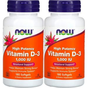 Now Foods – Vitamin D3-1000iu (180 softgels) 2 PACK(360 Count (Pack of 1))