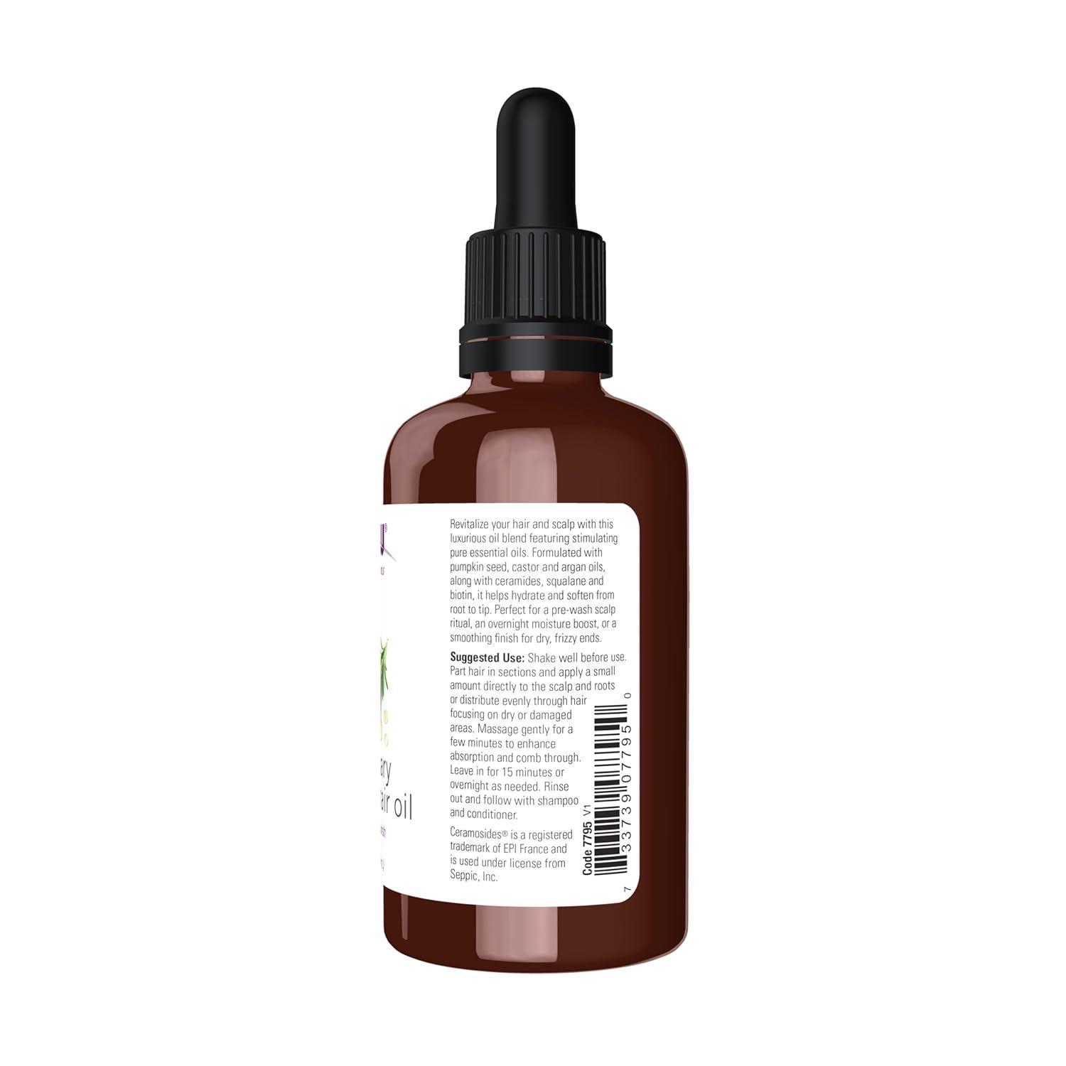 imageNOW Solutions Rosemary Scalp and Hair Oil with Biotin Pumpkin Seed and Argan Oils PreWash or LeaveIn Scalp Treatment 2 fl oz