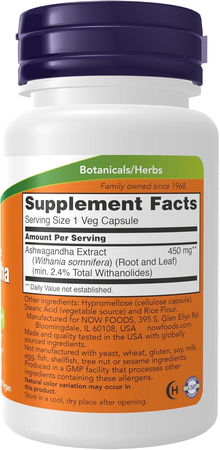 imageNow Supplements Ashwagandha Withania somnifera 450 mg Standardized Extract 30 Veg Capsules